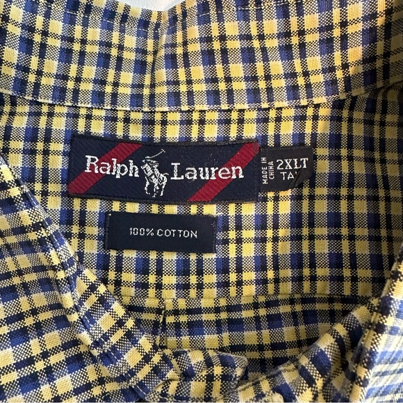 Ralph Lauren men’s size 2XLT long sleeve button down dress shirt with front logo - Picture 9 of 11
